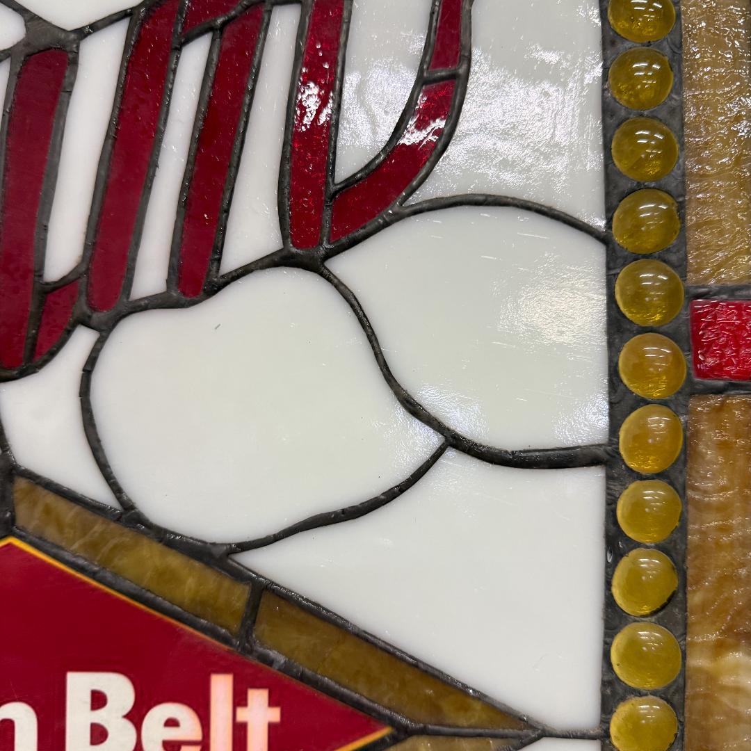 送料込み【希少】【幅67㎝】グレインベルト 特大ステンドグラス 看板