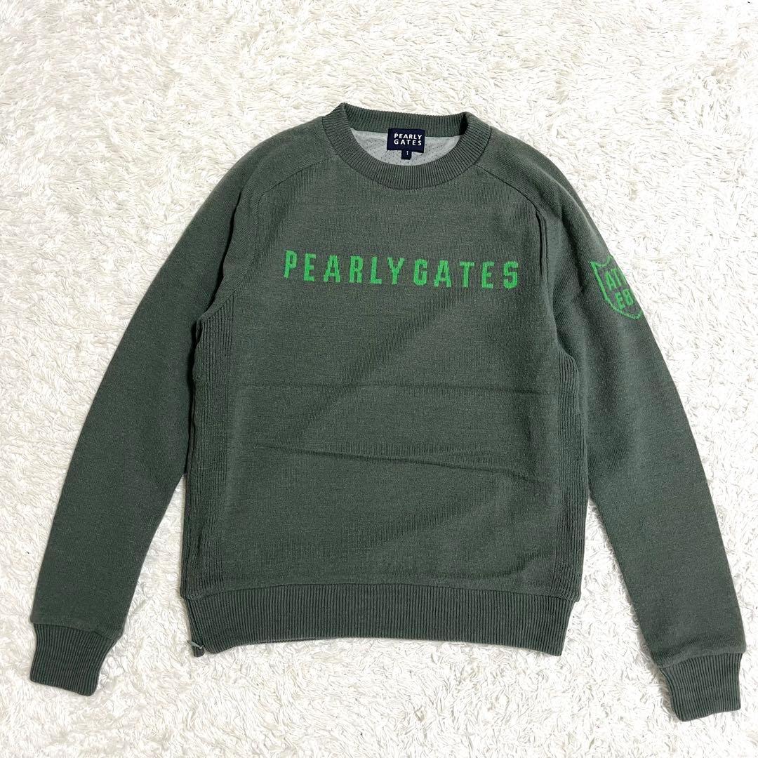 パーリーゲイツ ゴルフウェア トップス スニード ニット セーター 防寒 緑