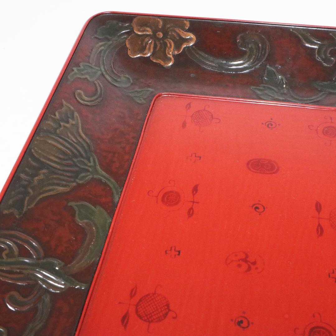 高岡漆器　勇助塗 石井祐介 造　お盆　5客　共箱