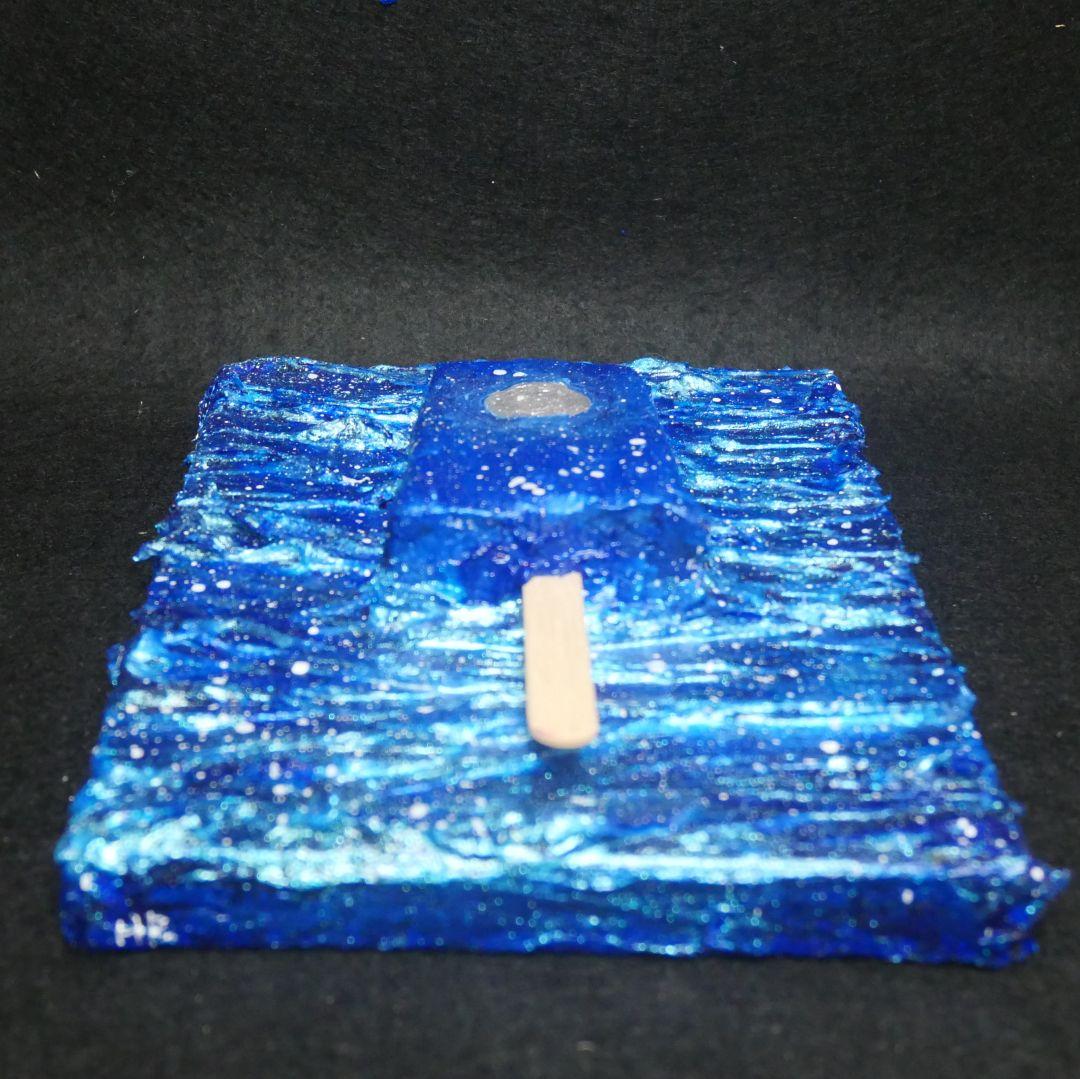 油絵 油彩 油彩画 絵 絵画【海雪の月の解けないアイスキャンディー】