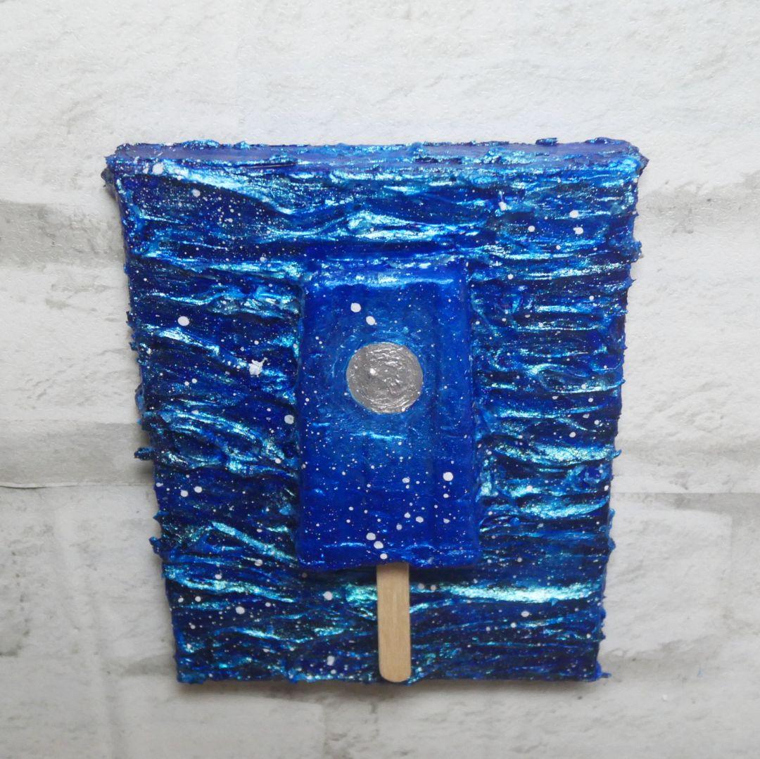 油絵 油彩 油彩画 絵 絵画【海雪の月の解けないアイスキャンディー】