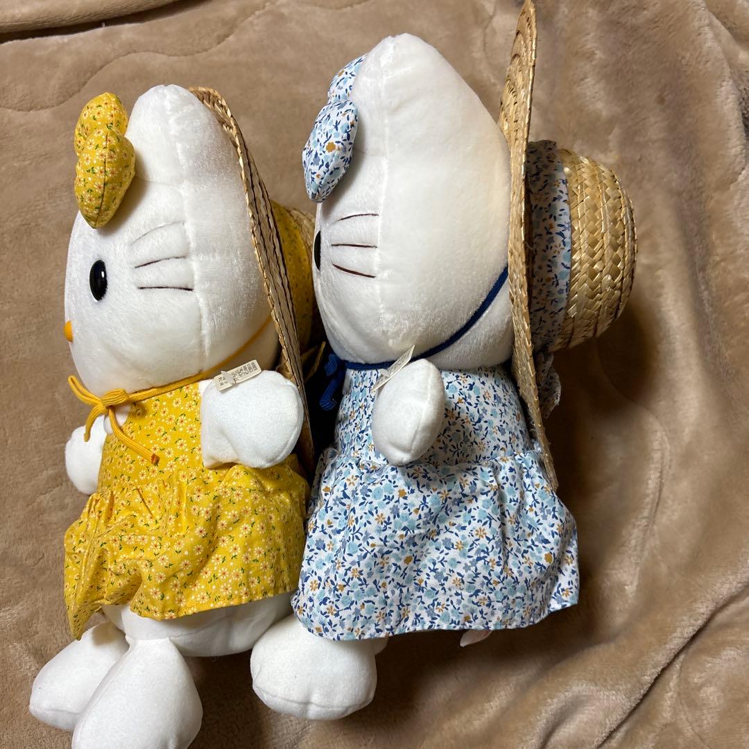 ハローキティ　ぬいぐるみ　麦わら帽子　2体セット　美品　レア