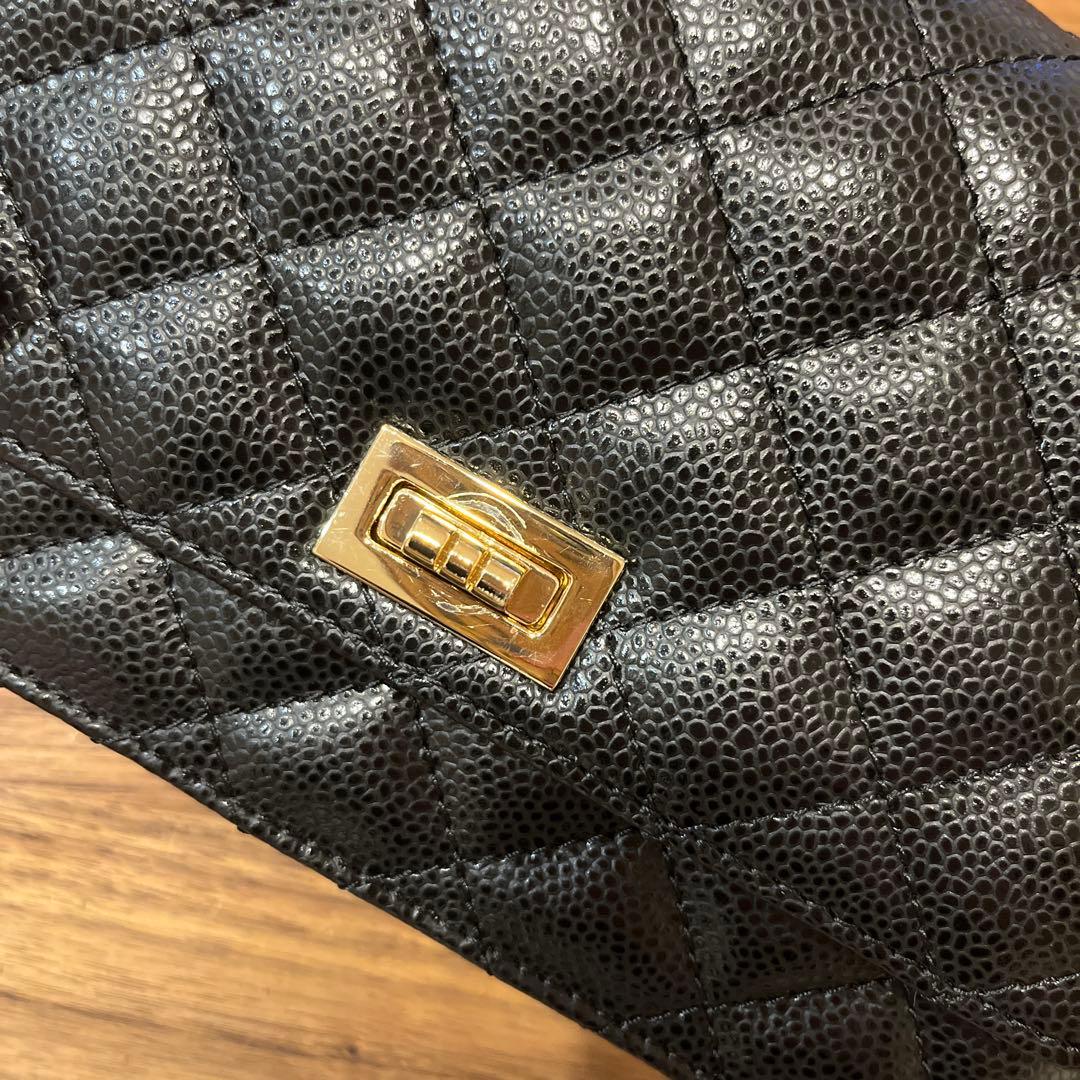 東京百花　キルティングチェーンバッグ　Caviar Oggia キャビアスキン