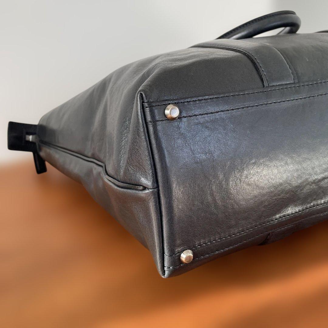 極美品ココマイスター マットーネ ガブリエル レザー トートバッグダークネイビー