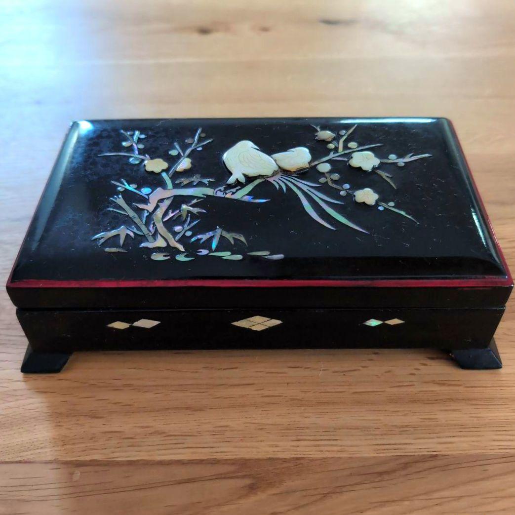 煙草盆 大正から昭和初期骨董 螺鈿細工 アンティーク骨董 インテリア置物