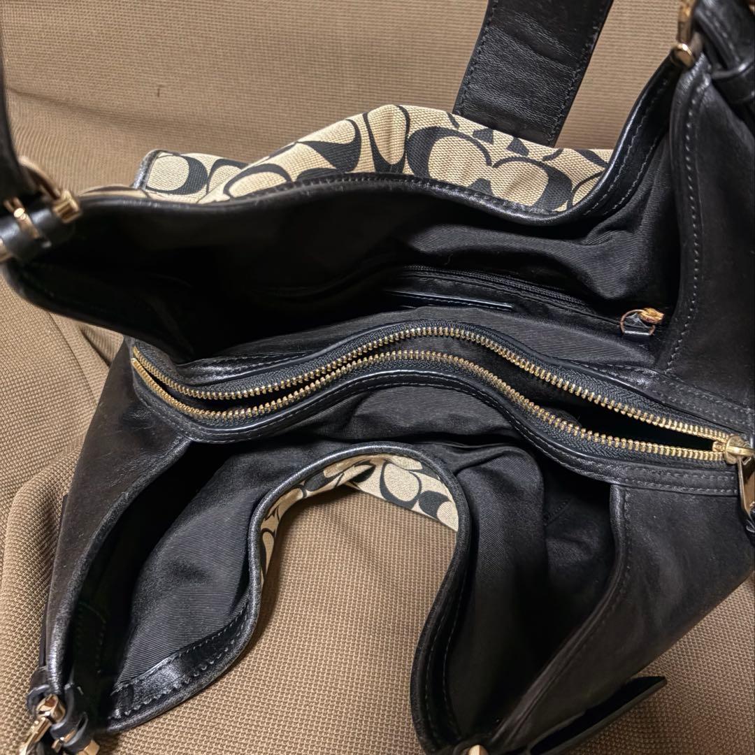COACH ハンドバッグ シグニチャー 黒 コーチ