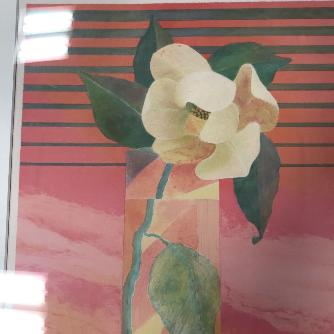 リトグラフ　一輪の花　クロード　コムレ