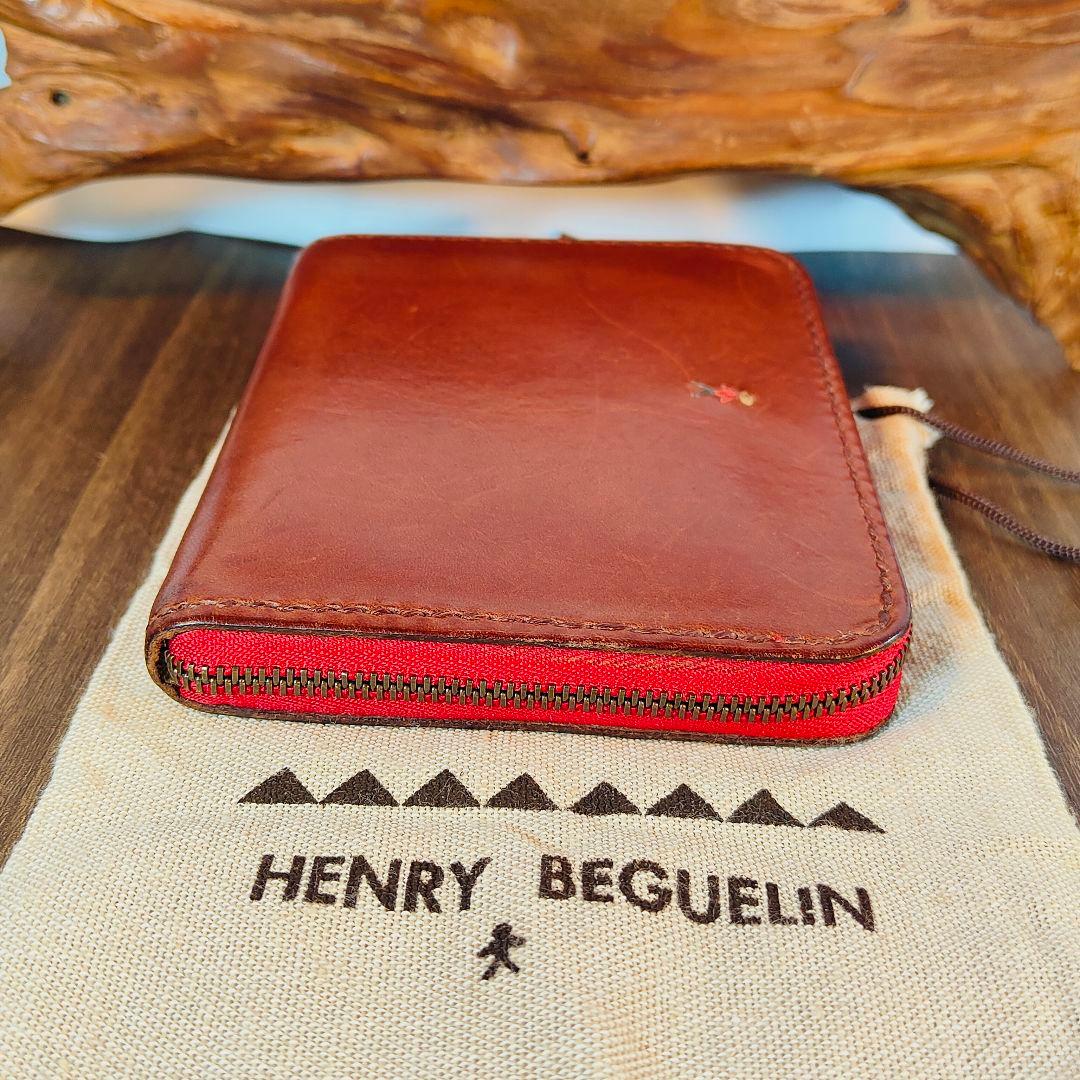 【極上エイジング】エンリーベグリン 高級レザーウォレット イタリア製 袋付正規品