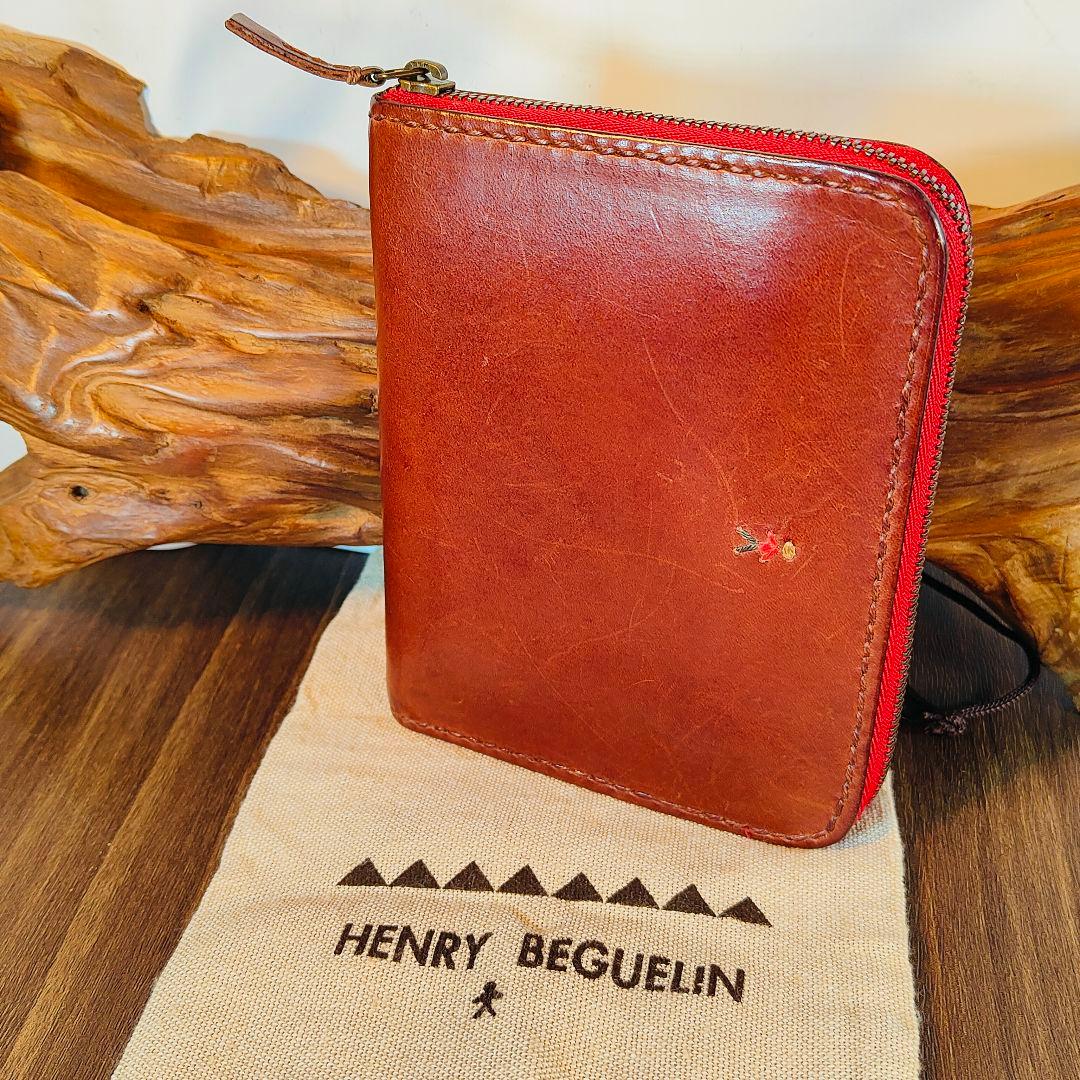 【極上エイジング】エンリーベグリン 高級レザーウォレット イタリア製 袋付正規品