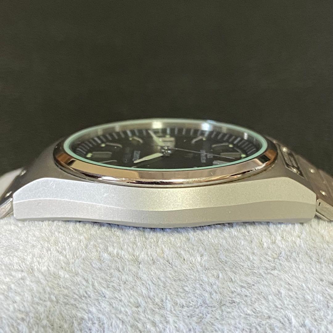 シチズン オールドクォーツ ブラックダイアル ガラス傷無し ロゴプレート 極美品