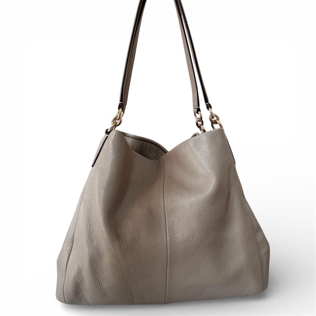 Coach Madison Phoebe ペブルドレザー ショルダーバッグ