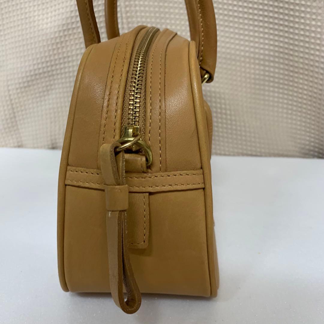 オールドコーチ ハンドバッグ 本革 レザー ベージュ 9768