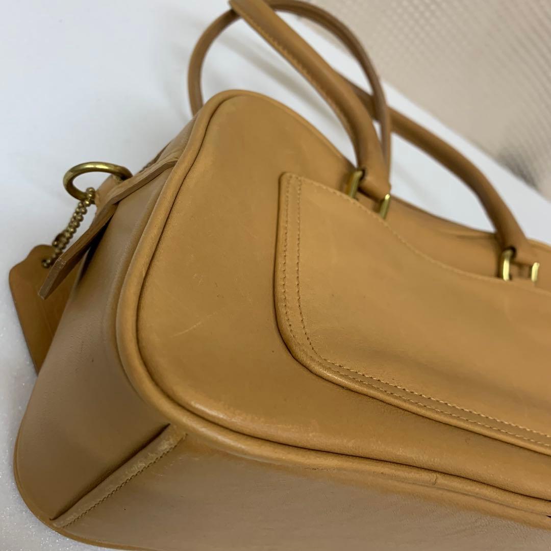 オールドコーチ ハンドバッグ 本革 レザー ベージュ 9768