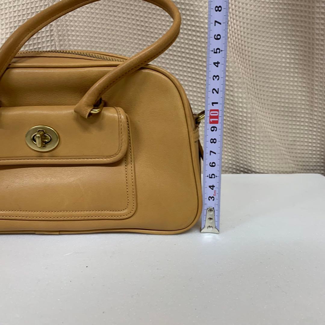 オールドコーチ ハンドバッグ 本革 レザー ベージュ 9768