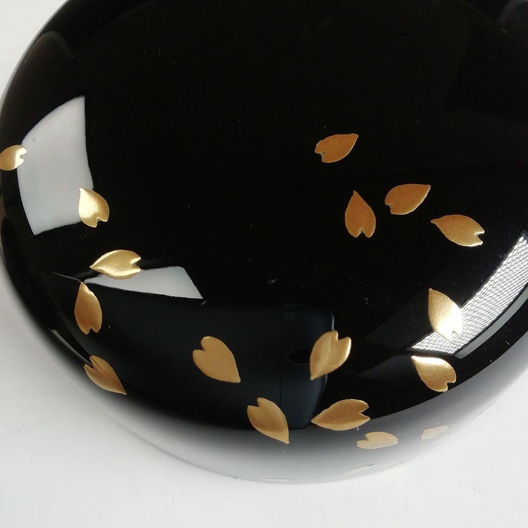 T834 棗 『花吹雪蒔絵』『中棗』『竹内幸斎 作』 共箱 茶道具