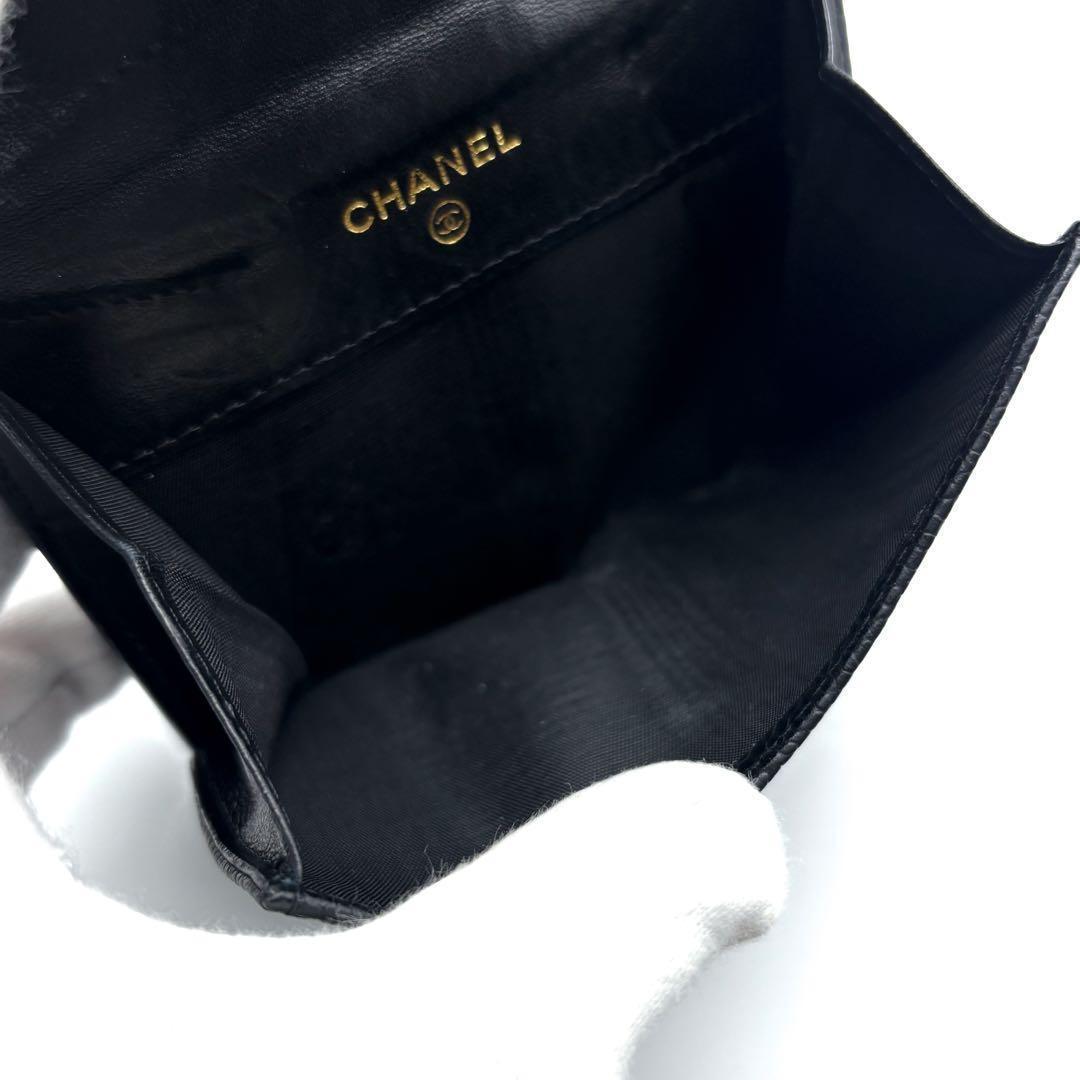 美品✨】シャネル 財布 ココステッチ キャビア Wホック 二つ折 - メルカリ