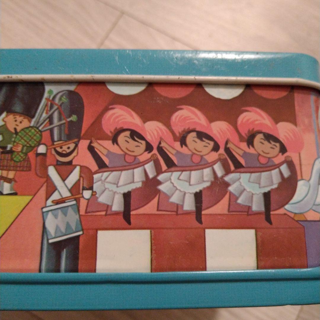 ディズニー　ブリキ　ランチトランク　Aladdin製　昭和　レトロ