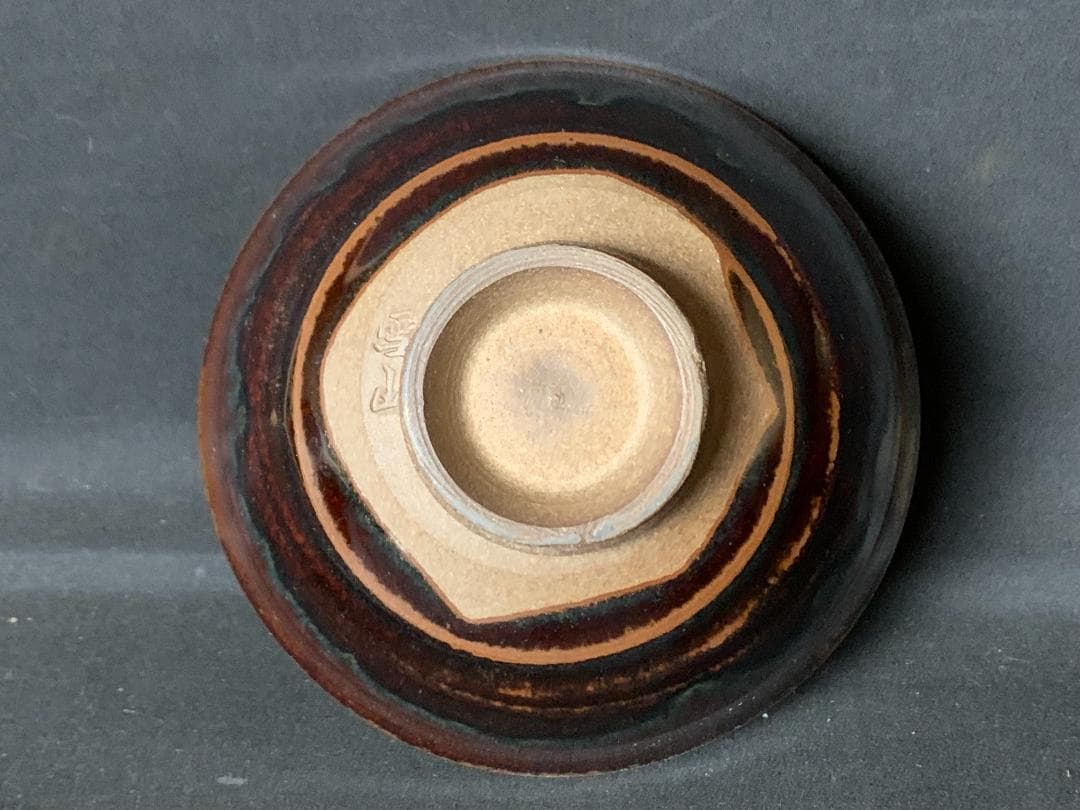 高取焼 鬼丸雪山造 茶碗 共箱 茶道具 727