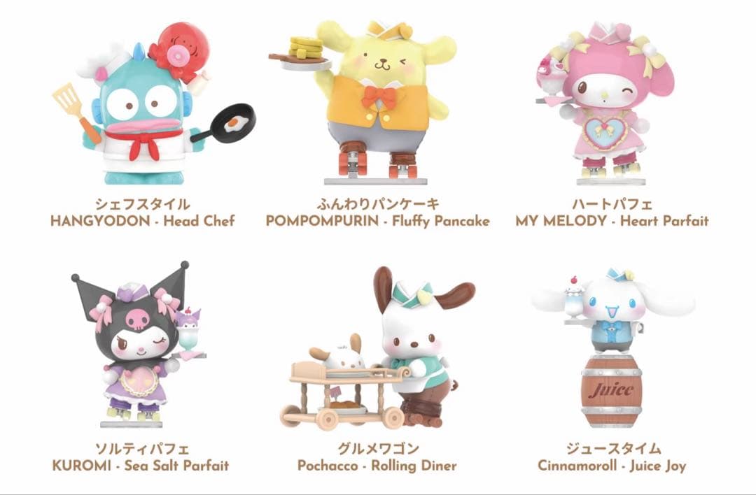 TOPTOY サンリオ フィギュア ローラースケートレストラン 6体セット