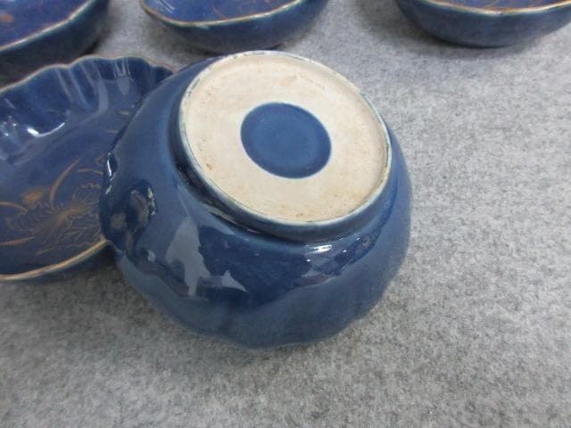 古伊万里瑠璃金彩あざみ図なます皿5枚 [B25907] - メルカリ
