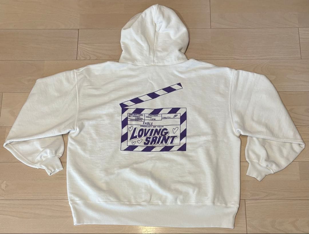 セントマイケル26SS新作HOODIE/I LOVE SAINT白XL極美品