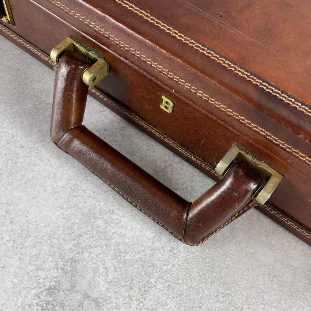 ダイヤルロック●BALLY アタッシュケース ビジネスバッグ レザー ブラウン