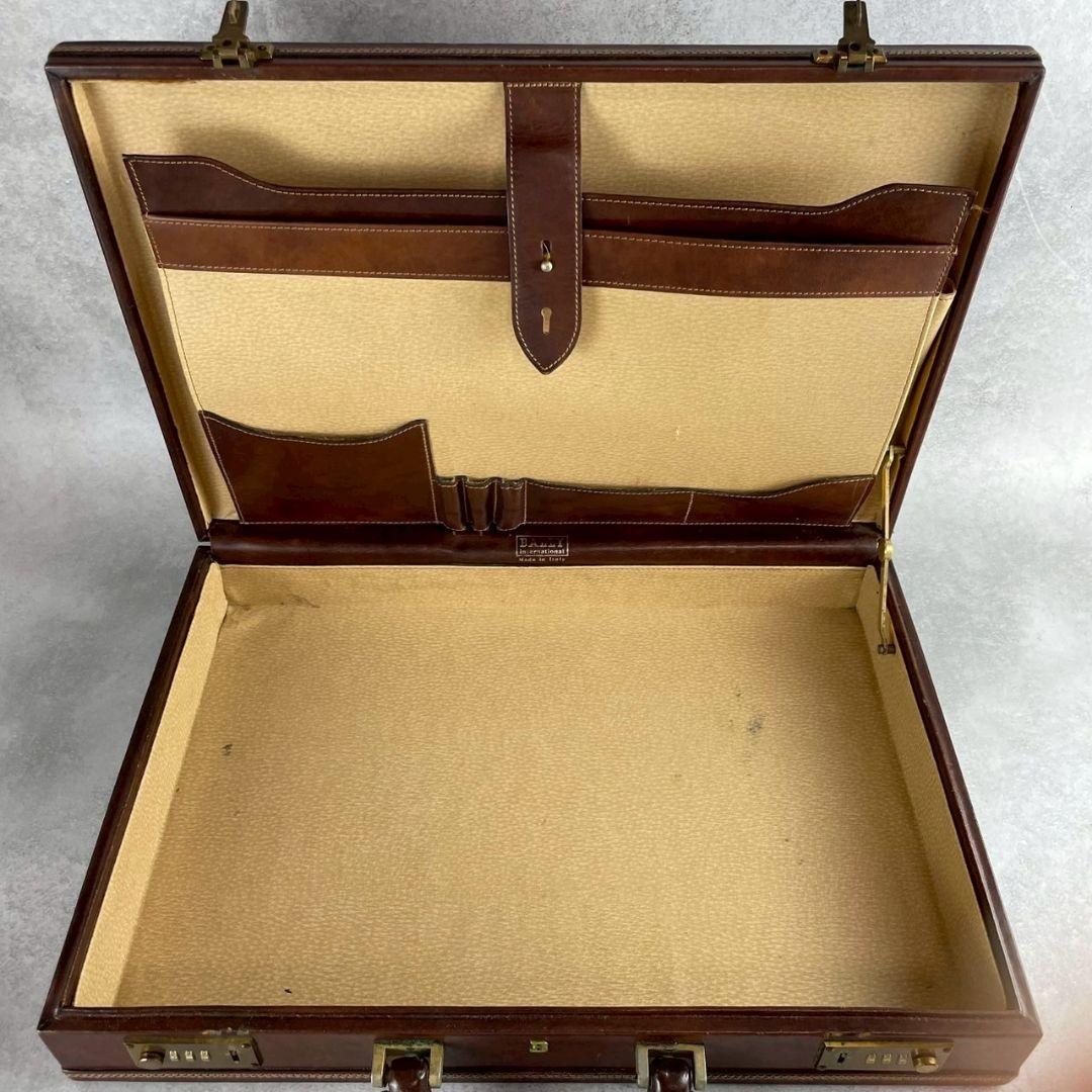 ダイヤルロック●BALLY アタッシュケース ビジネスバッグ レザー ブラウン