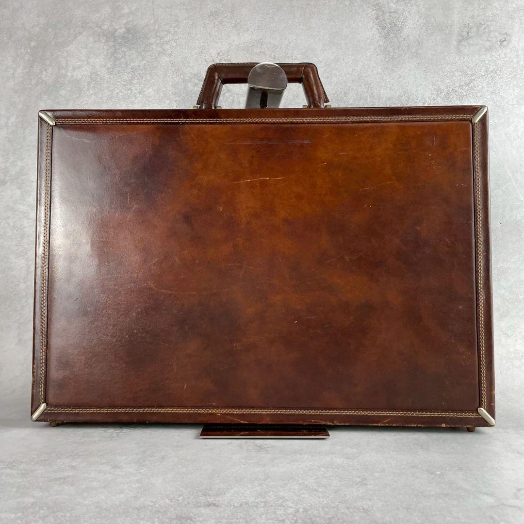 ダイヤルロック●BALLY アタッシュケース ビジネスバッグ レザー ブラウン