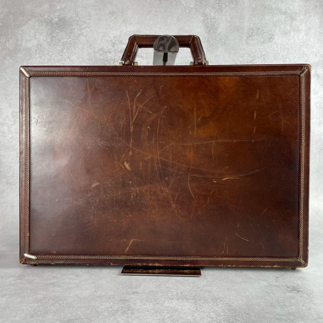 ダイヤルロック●BALLY アタッシュケース ビジネスバッグ レザー ブラウン