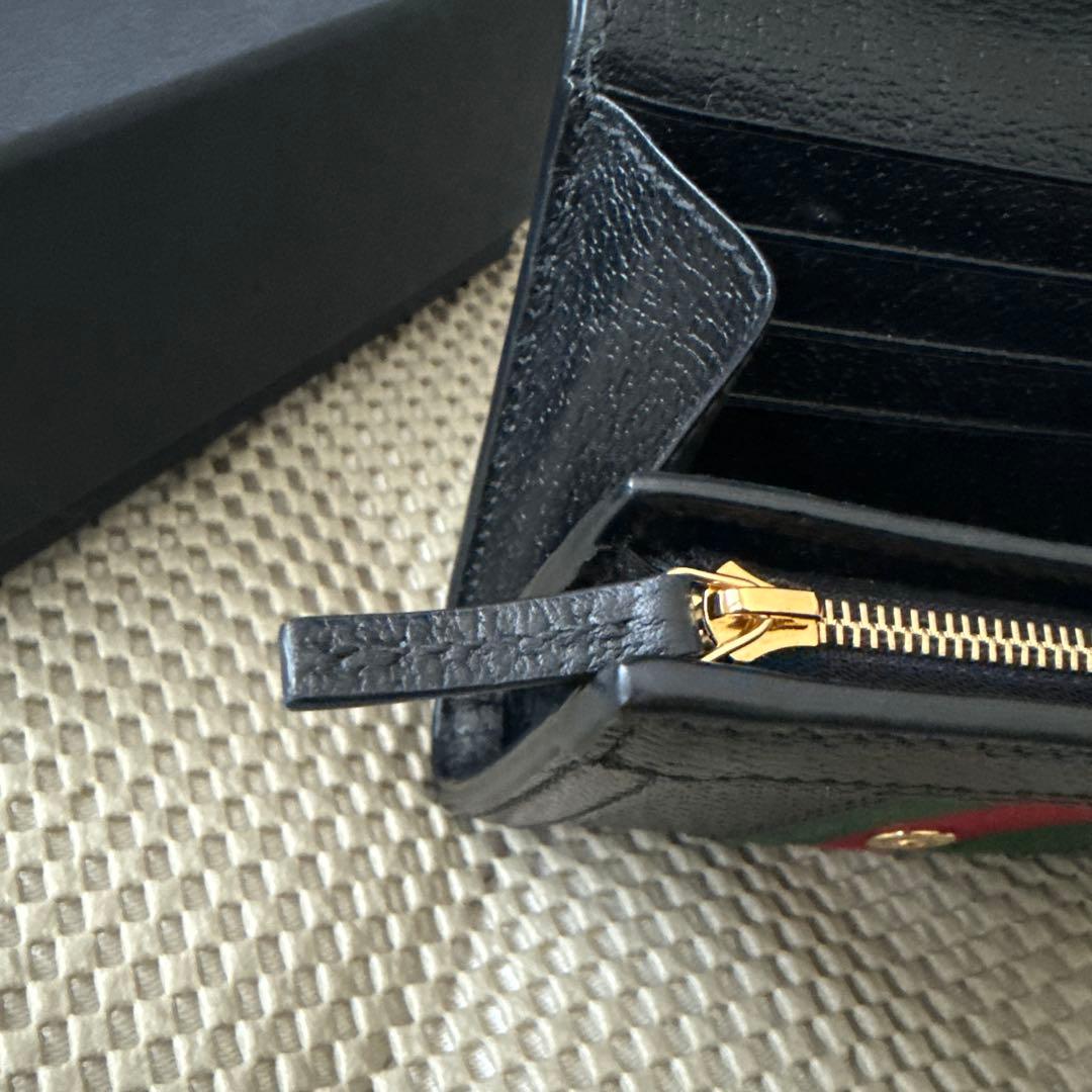 GUCCI GGロゴ 二つ折り財布 ブラック