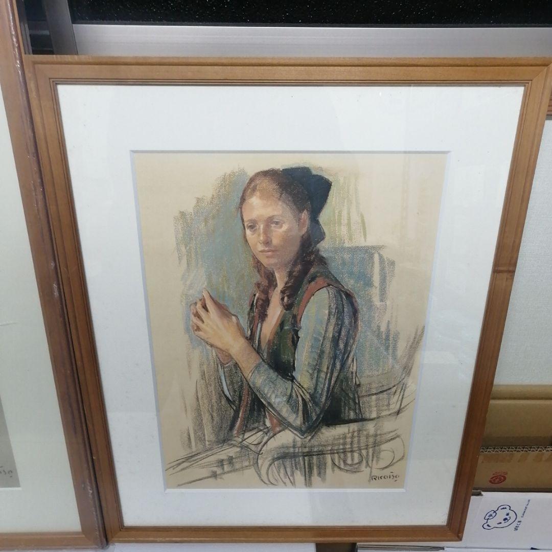 【未開封】小磯良平 3枚セット 複製画 プリント 絵画 パステル 模写