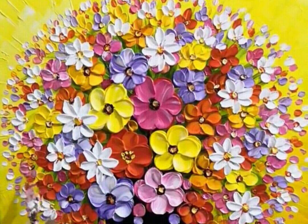 純粋な手描きの手作り油絵Q