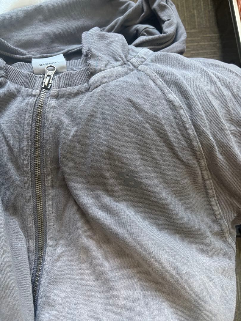 トップス SAN SAN GEAR Washed hoodie zip-up