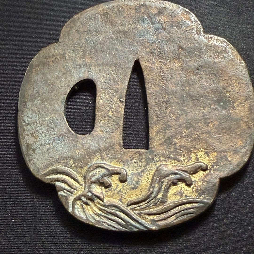刀鍔 武具 江戸時代 戦国時代 波デザイン