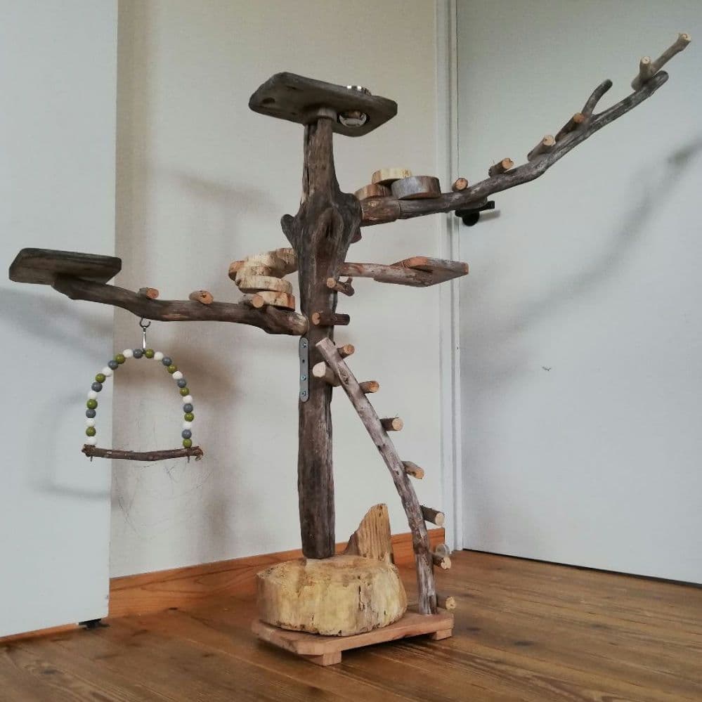 バードアスレチックジム大型 ㊲ 天然木 自然木 止まり木 インコ おもちゃ