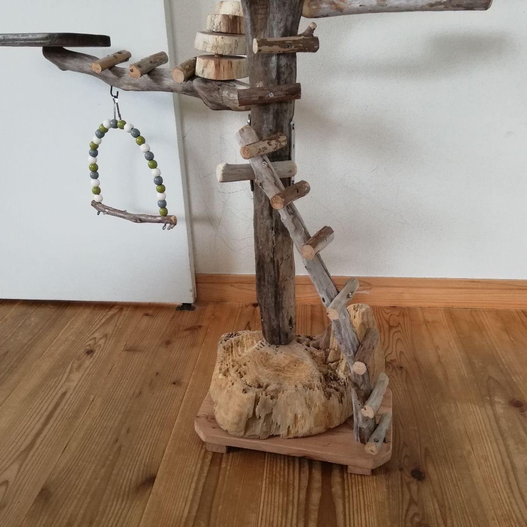 バードアスレチックジム大型 ㊲ 天然木 自然木 止まり木 インコ おもちゃ