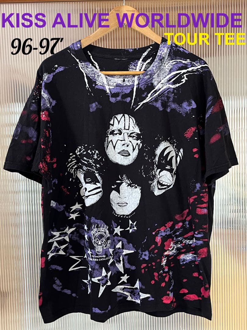 ミュージシャン KISS ALIVE WORLDWIDE TOUR TEE 1996-1997 ミュージシャン KISS ALIVE WORLDWIDE TOUR TEE 1996-1997 Vintage