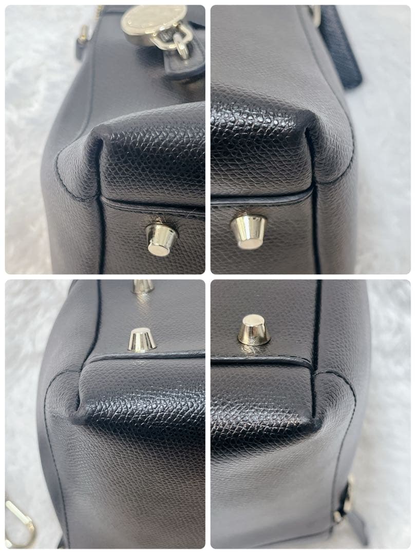 極美品✨FURLA パイパー 2way ハンドバッグ ショルダーバッグ 黒 M