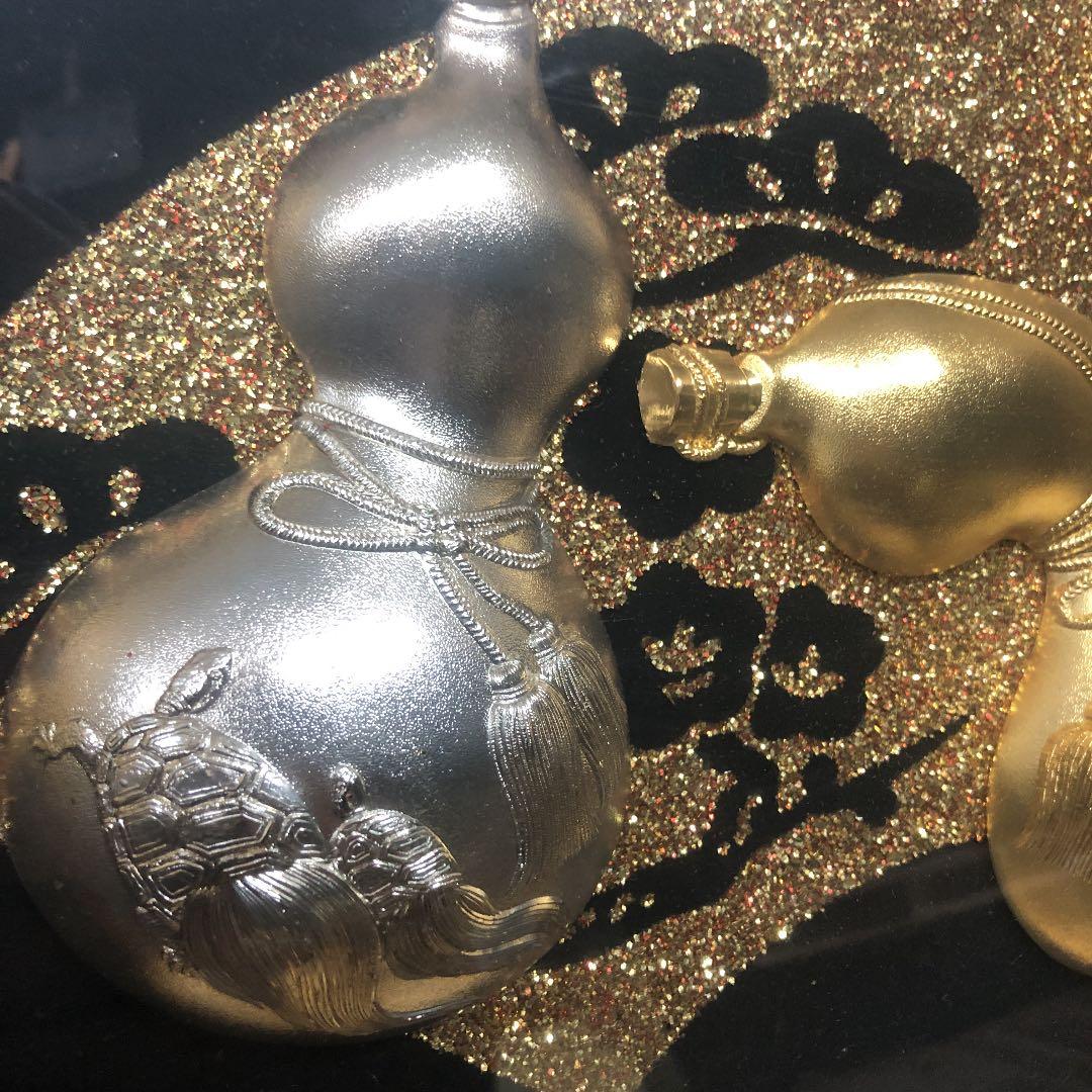 松庵/寿/ひょうたん/24ＫGP純金メッキ/額縁縦50㎝横59㎝程