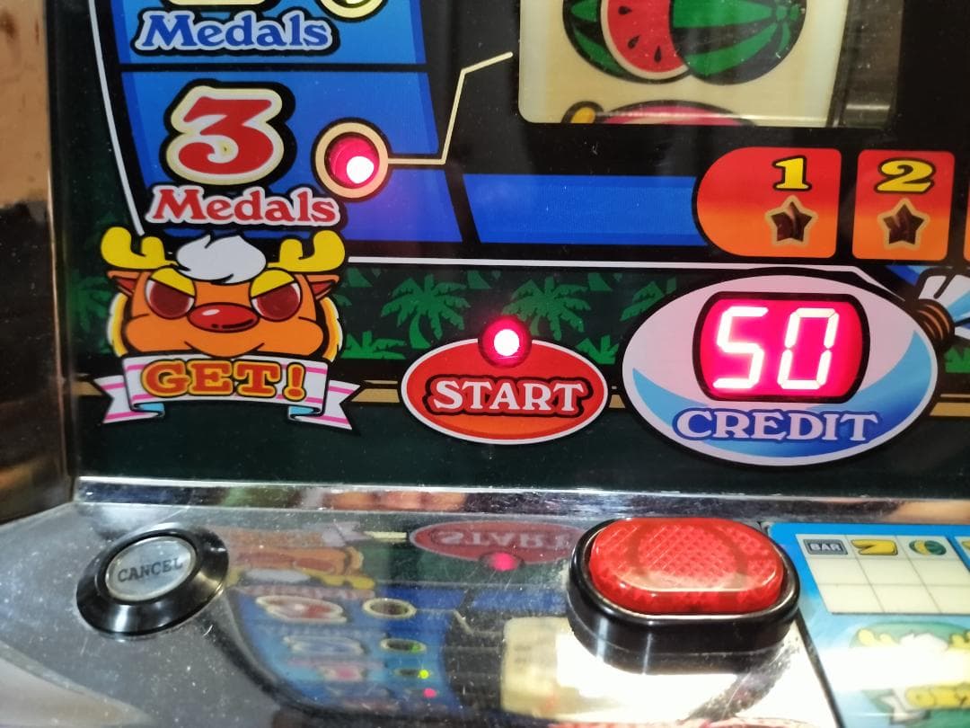 パチスロ実機】タイヨー☆ファニーサンタ【コイン不要機付】4号機