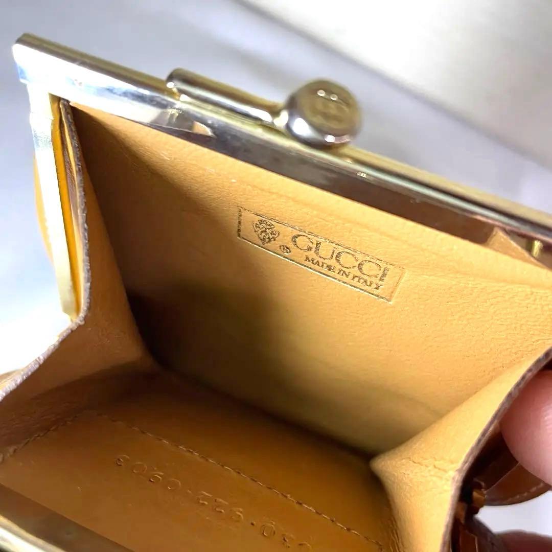 番号15 美品　【グッチ】 インターロッキングG がま口 ケース GG