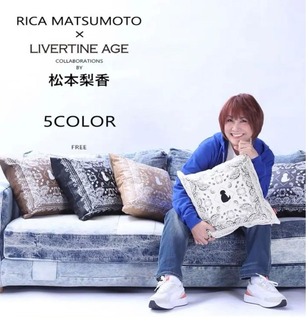 松本梨香直筆サイン入り 松本梨香デザインクッション、ファイル、タオル5点