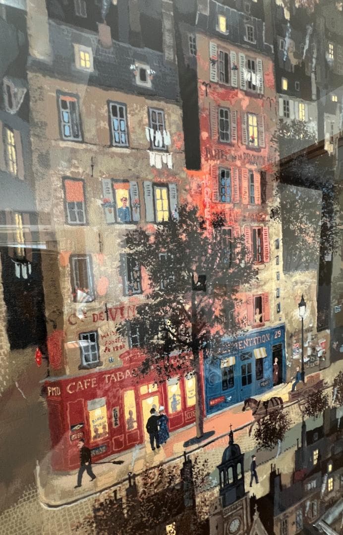 ミッシェル・ドラクロワ真作 「サンジャック通り」 2005年 シルク