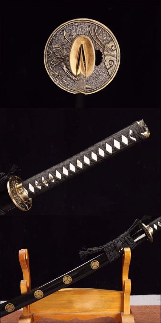 三つ葉 刀装具 日本刀 武具 鑑賞刀 居合刀 模造刀 舞踊刀