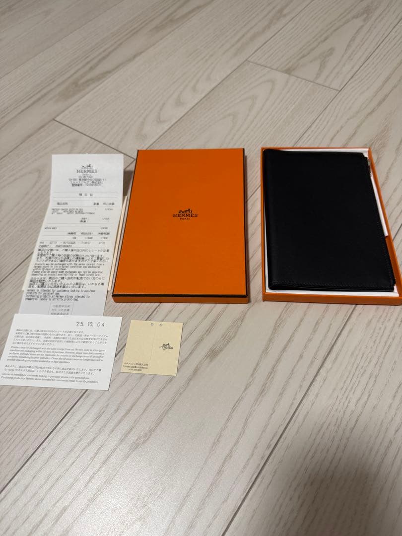 【新品同様】エルメス　ノートパッド《EAジップ》PM 黒