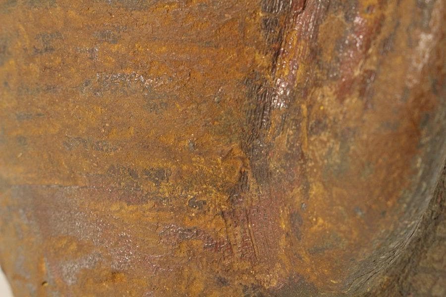 茶道具 南蛮 水指 時代 二重箱 旧家蔵出 送料無料(K-XA847)