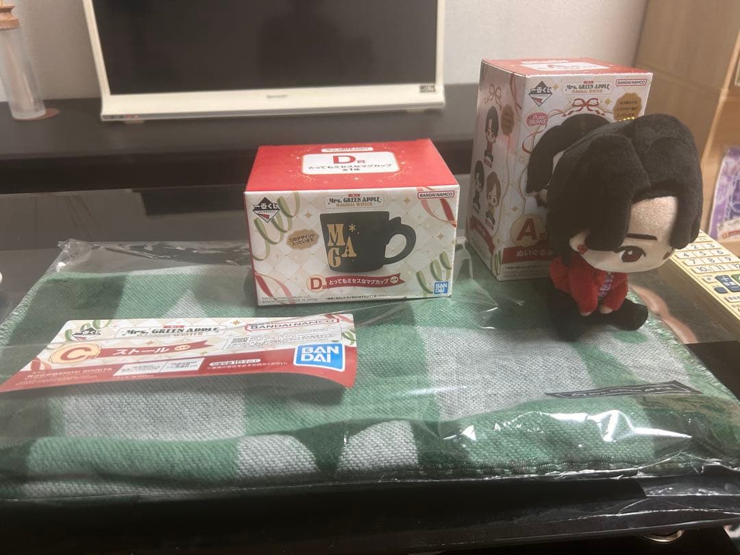 Mr. GREEN APPLE ぬいぐるみ・マグカップセット Mrs GREEN APPLE 一番くじ A賞ぬいぐるみマスコット 大森元貴 もっくん