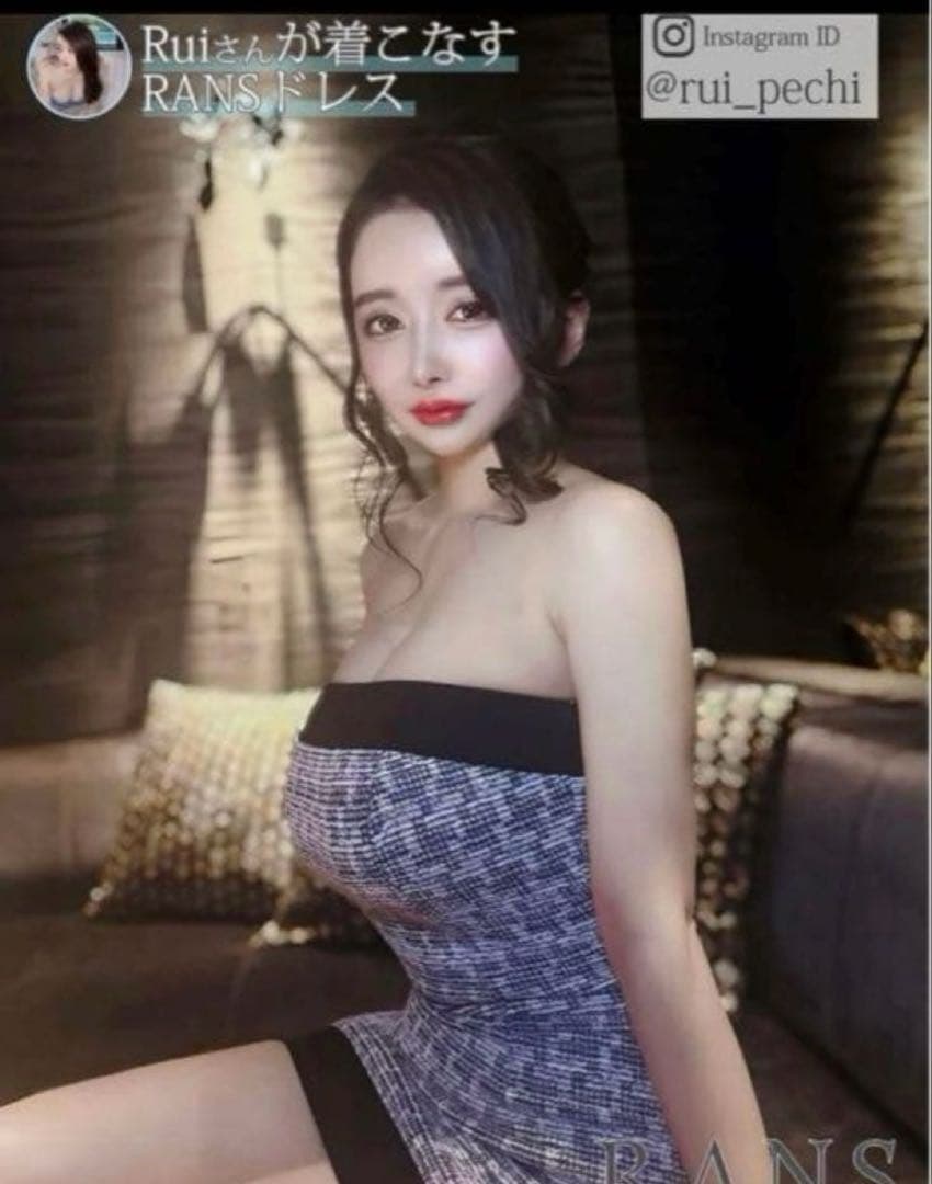 人気韓国系RANS tiara ベアトップドレス　robe de fleurs