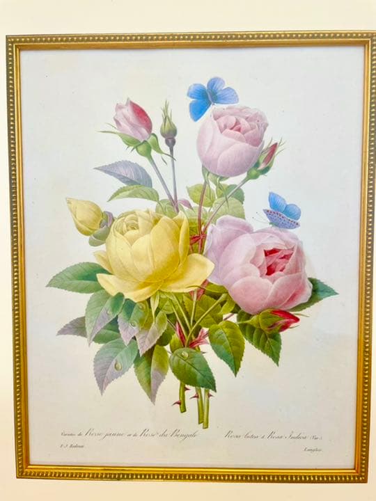 花の絵　ルドゥーテ　ローズブーケ　複製画