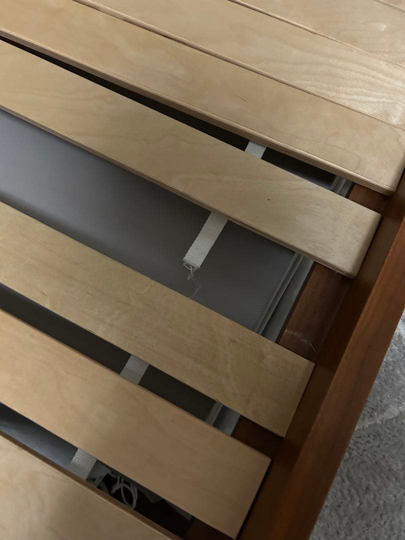 スキャンティーク　シングルベッド　(シモンズマットレス込み)中古品